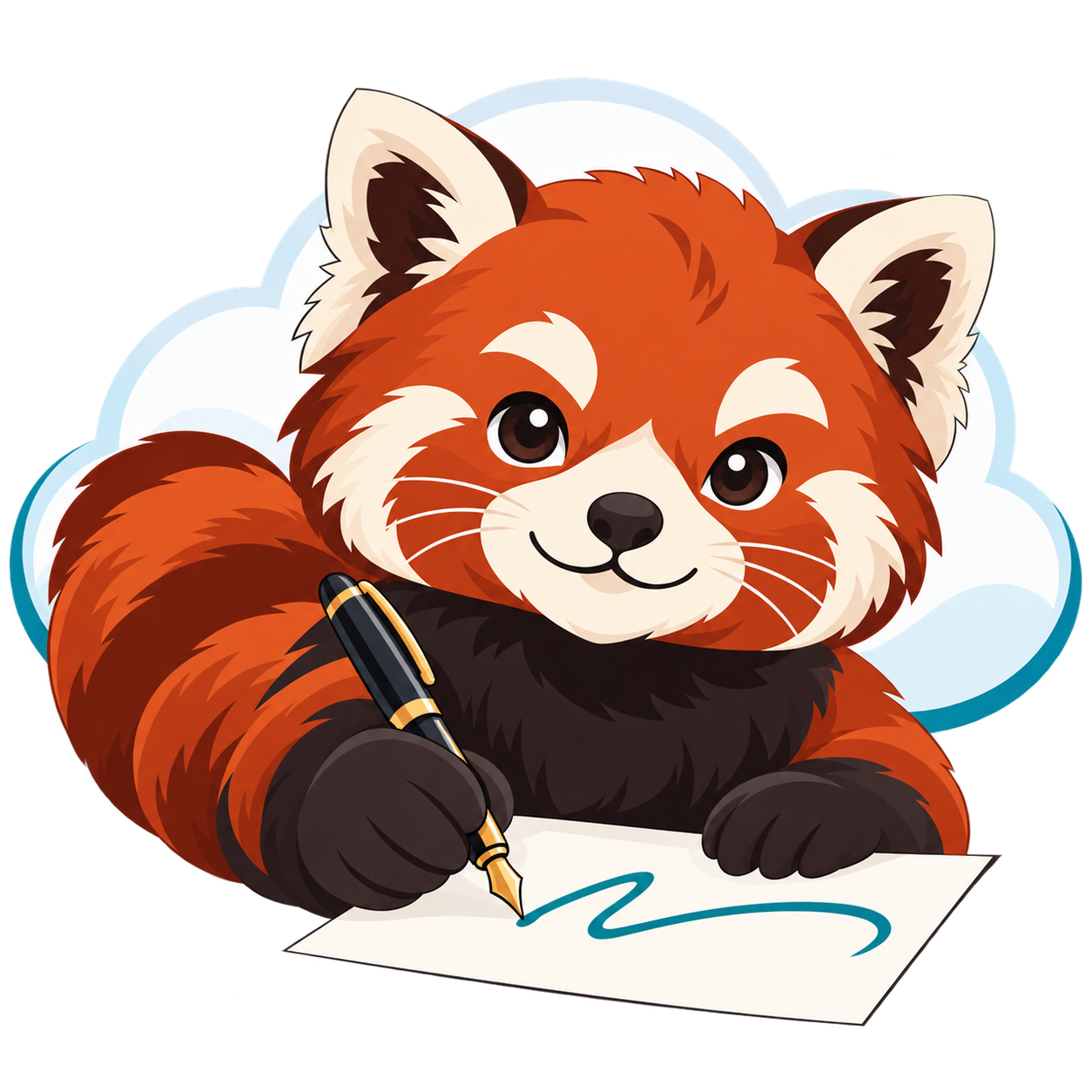 CareServ Signature Cloud red panda signing logo
